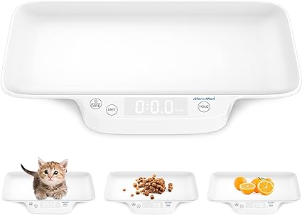 Mommed Digital Pet Scale, Portable Pet Dog Cat Scale with Hold and Tare Function