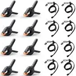 16 Clips Include 8 Heavy Duty Spring Clips, 8 Backdrop Background Clip Holders, Adjustable Elastic Nylon Photo Clips, for Photography and Video Studio Shooting