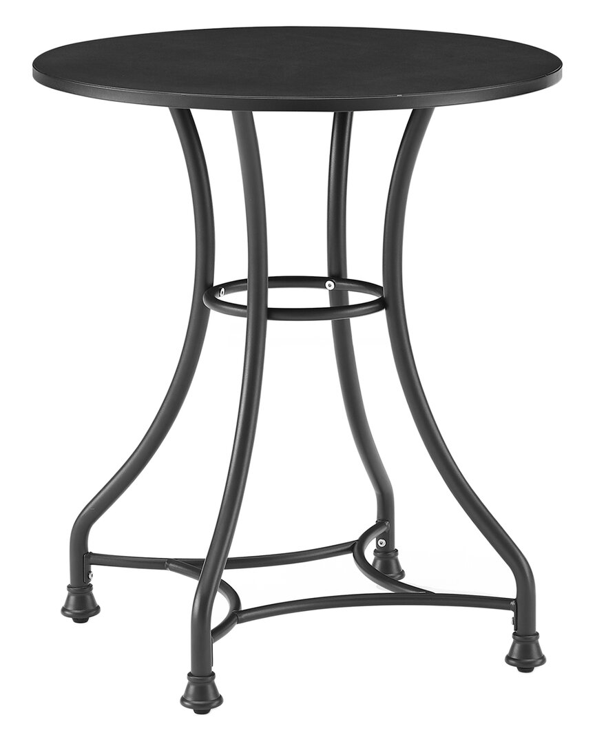 Astrid Indoor Outdoor Metal Bistro Table In Black