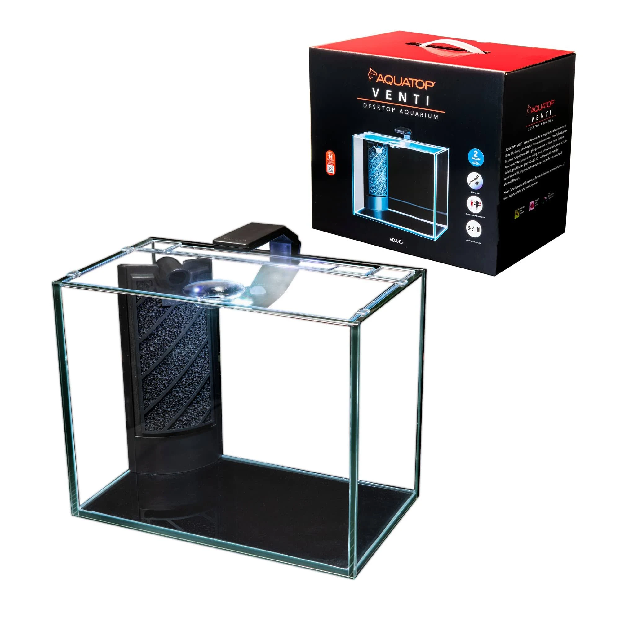 Aquatop Venti Desktop Aquarium Kit 2 Gallon