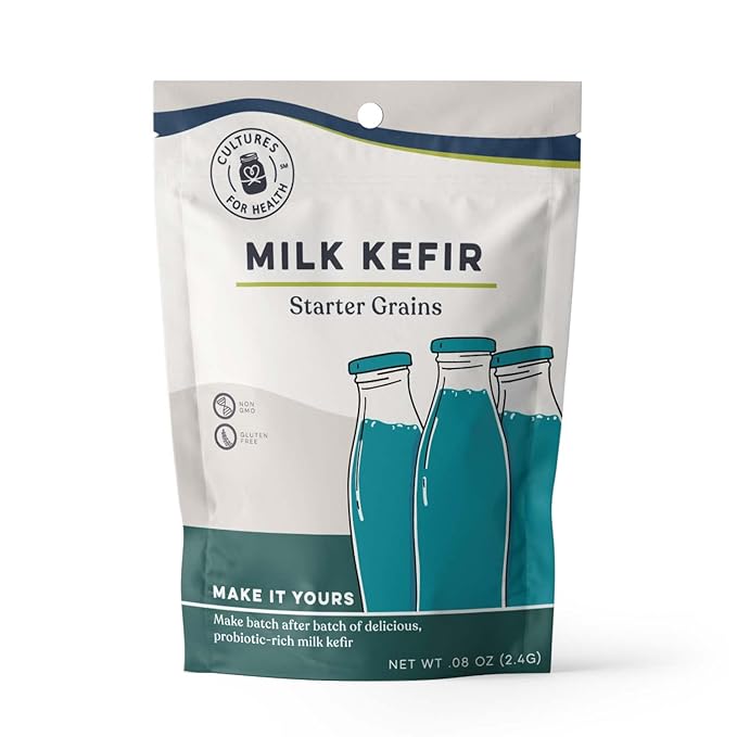 Cultures for Health Milk Kefir Grains | DIY Frothy Dairy Non-GMO Probiotic Drink for Stronger Gut Health | Limitless Heirloom Style Starter | Easy to Flavor or Add to Recipes | Bulgaros De Leche