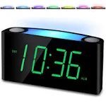 Alarm Clock Large Number Digital LED Display with Dimmer Night Light USB Easy