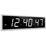 Ivation Large Big Oversized Digital LED Wall Clock