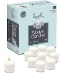 Hyoola Votive Candles - 10 Hour Burn Time - Unscented Candles Votives Bulk - Pack of 50 White Candles - European Made