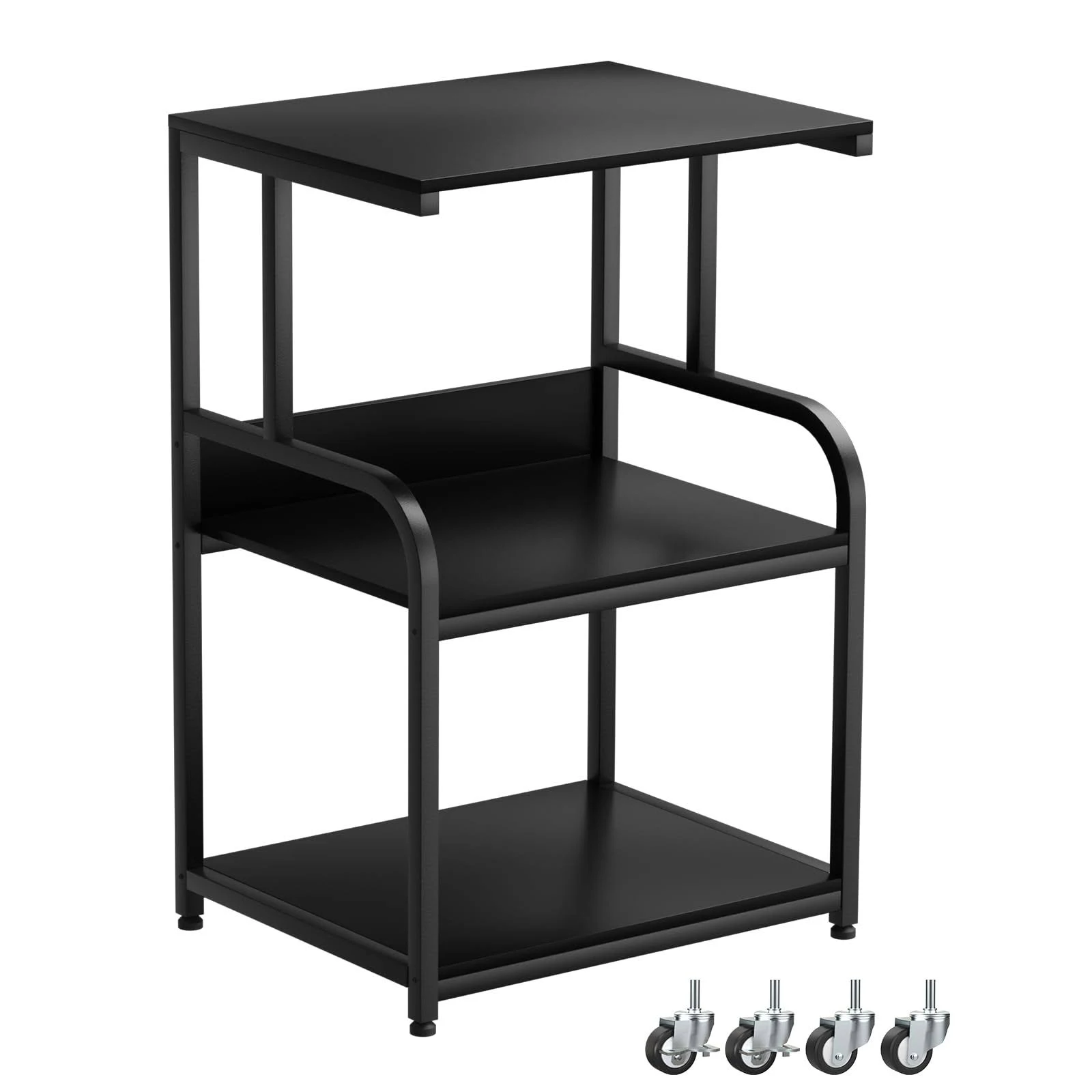 EasyCom Printer Stand- Large 3 Tier Printer Table with Wheels- Industrial Printer ...