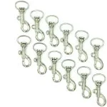 BRUFER Swivel Eye Snap Hook Bolt Snap 2-inch by 1/4-inch Nickel Plated (12 pk.)