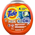 Tide Pods Ultra OXI He Laundry Detergent Pacs 57 ct