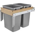 Rev-A-Shelf 4WCTM-18BBSCDM2 Double 35 Quart Top Mount Pullout Waste Container