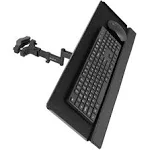 Vivo Steel Universal Full Motion Pole Mount, 26 inch Keyboard and Mouse Tray