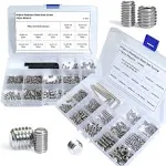 830pcs Set Screw Assortment Kit, Standard SAE + Metric Allen Head Socket Hex Grub Set Screws, Stainless Steel Set Screws for Bathroom Fixtures, Door Handles (M3-M8, 1/8"-40 to 5/16"-18)