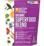 BetterBody Foods Organic Superfood Blend, Plant Protein Powder, 12.7 oz