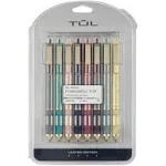 TUL GL Series Retractable Gel Pens, Limited Edition, Medium Point, 0.8 mm, Assorted Barrel Colors with Starburst Pattern, Assorted Metallic Inks, Pac