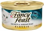 Purina Fancy Feast Classic Salmon & Shrimp Feast Wet Cat Food, 3 oz. Cans (24 Pack)