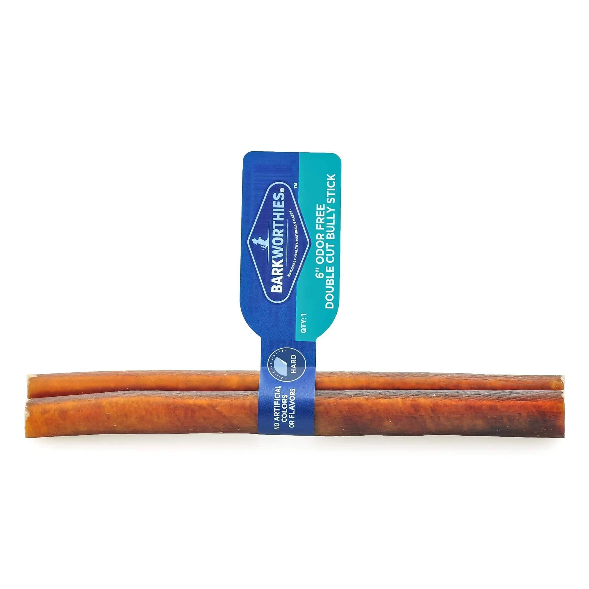 Barkworthies Bully Stick Odor Free Double Cut 6"