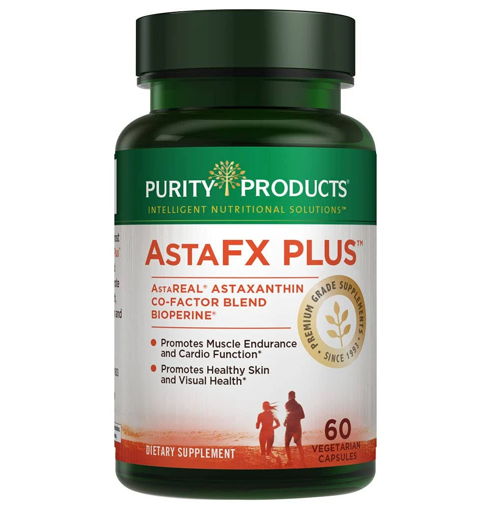 Purity Products AstaFX Plus - Astaxanthin Super Formula - 30 Day Supply from Supports Endurance - Promotes Healthy Skin - Supports Visual Health - Up to 6,000 Times More Powerful Than Vitamin C