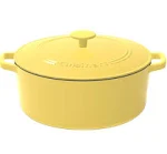 Cuisinart Chef's Classic Enameled Cast Iron 7-Quart Round Covered Casserole, Yellow