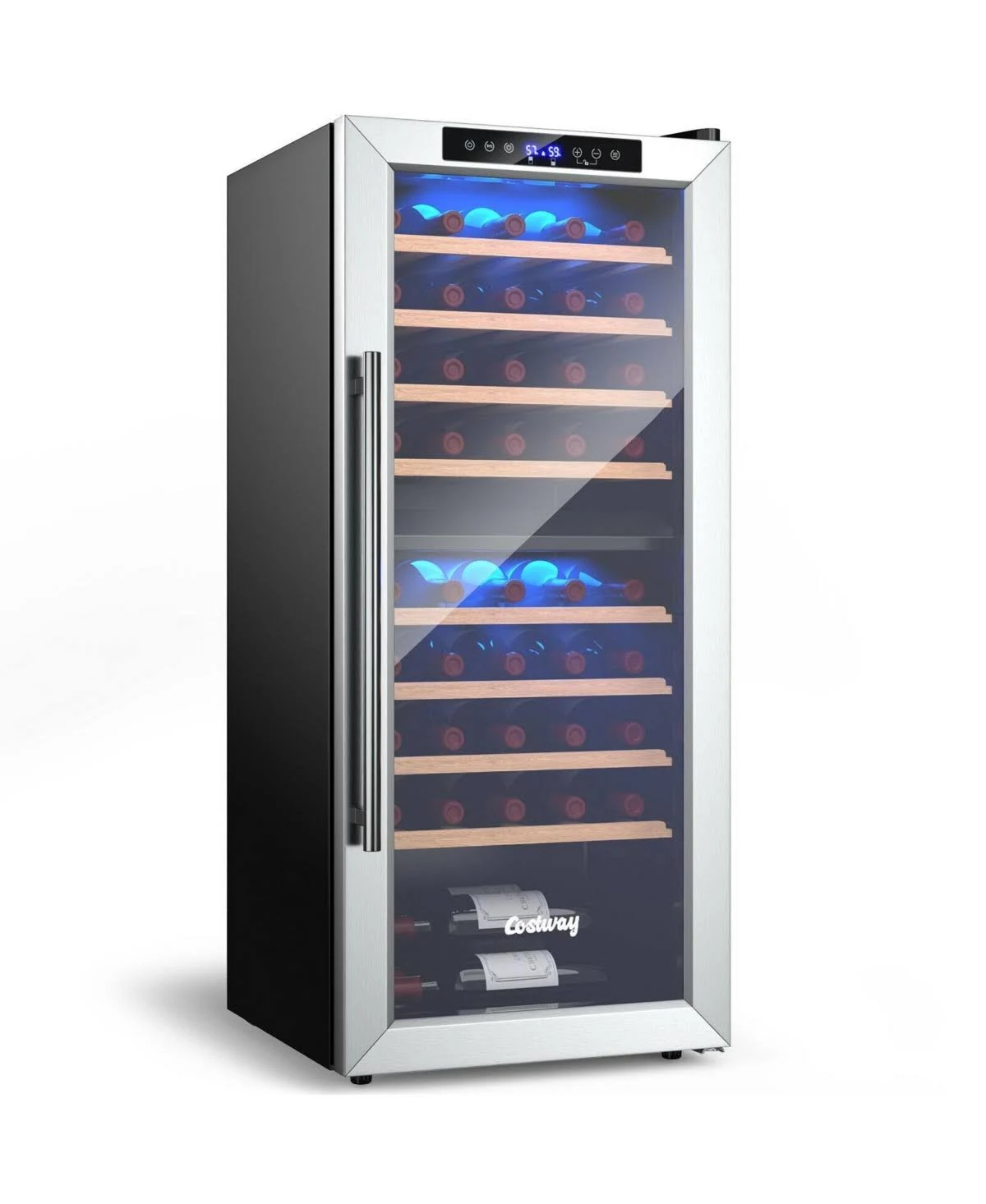 20&#034; Wine Cooler Freestanding Wine &amp; Beverage Refrigerator for Home &amp; Office