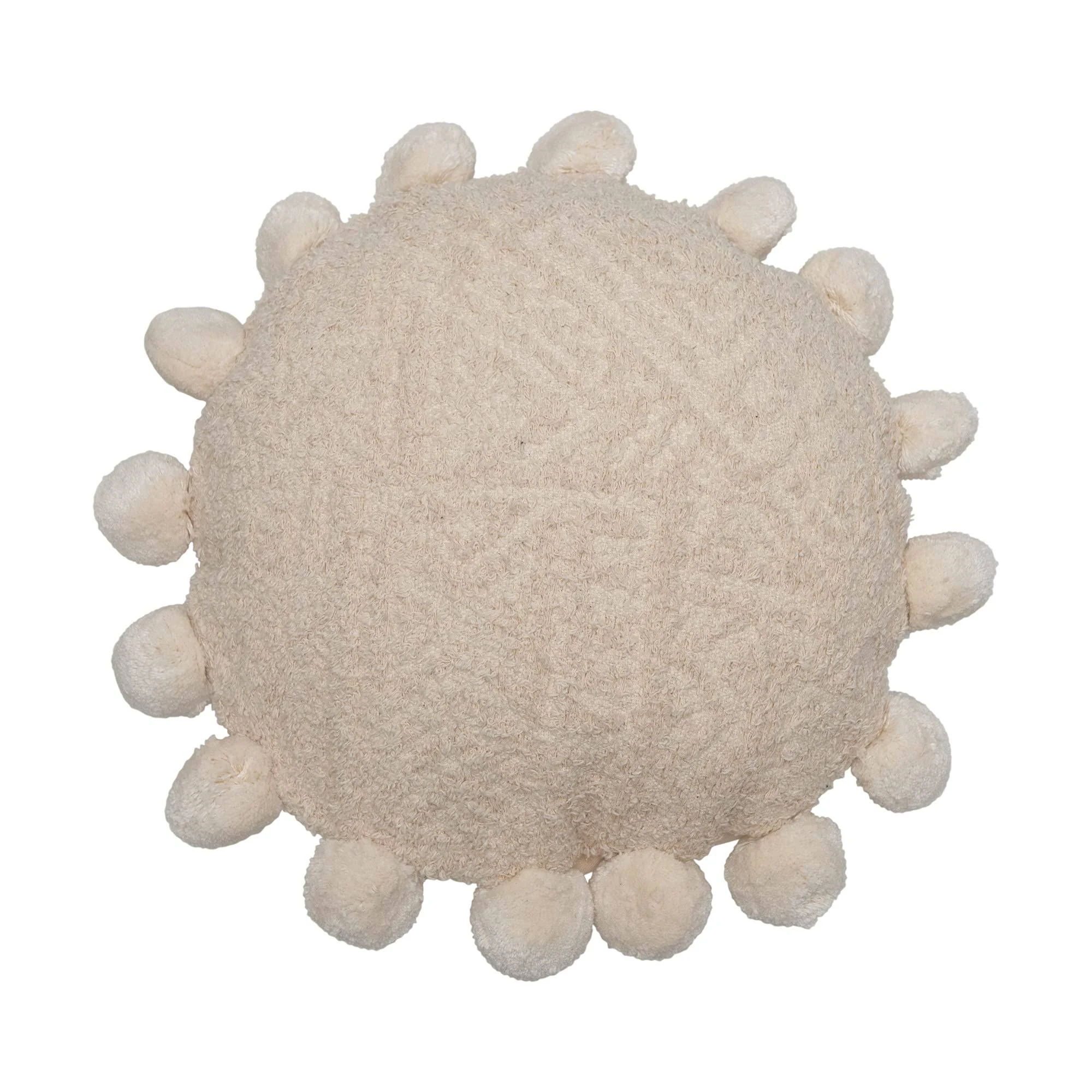 Cream Pom Pom Pillow