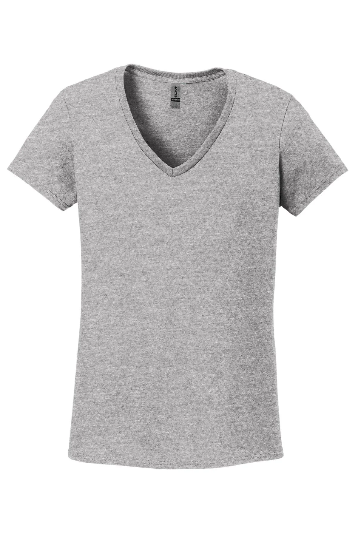 Gildan Ladies' Heavy Cotton V-Neck T-Shirt Sport Grey-S