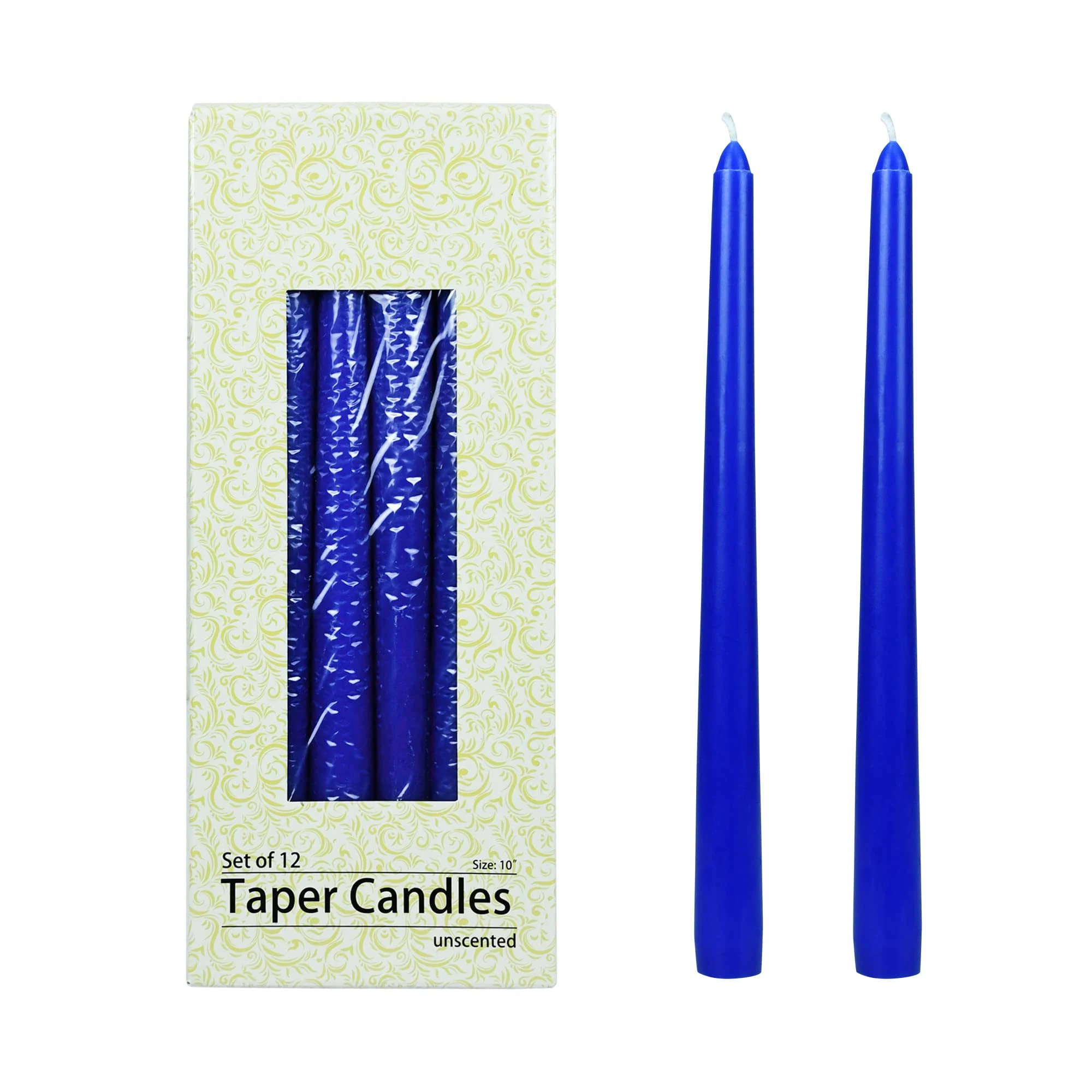 10 Inch Orange Taper Candles (1 Dozen)- Jeco Wholesale CEZ-026