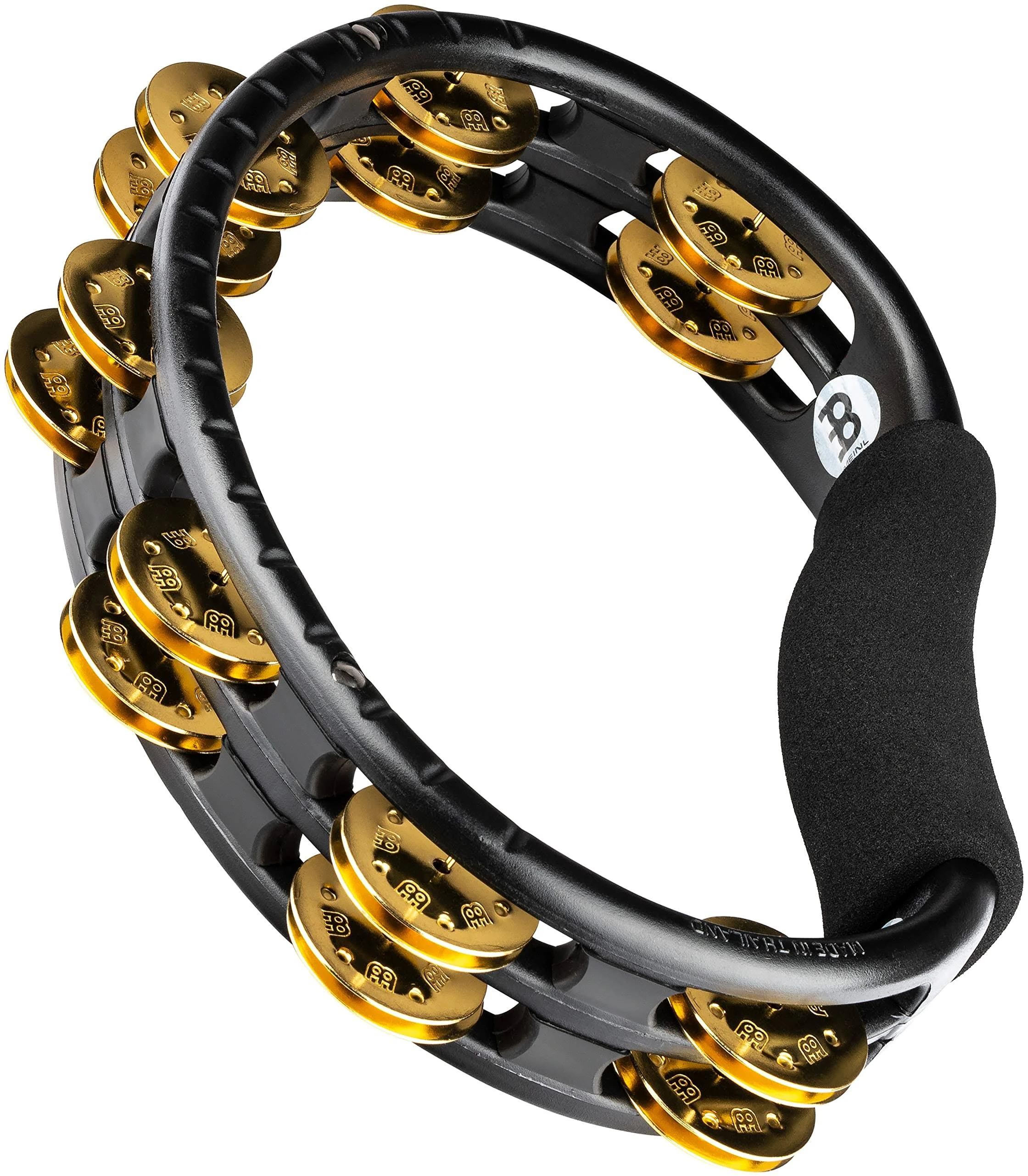 Meinl Hand Tambourine with Brass Jingles Black