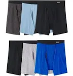 Fruit of The Loom Men's Eversoft CoolZone Fly Covered Waistband Boxer Briefs, Assorted 6 Pack