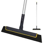 Eyliden Floor Squeegee with 51" Long Handle to Remove Water for Bathroom, Professional for Tile Wood Floor Glass Window Shower Pool Deck Pet Hair (Black)