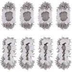 8 Pcs Mop Slippers Socks Floor Cleaning,Microfiber Shoe Covers dust Washable Reusable for Woman Man House Kitchen (Grey)