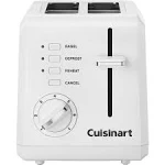 Cuisinart 2-Slice Toaster Oven, Compact, White, CPT-122