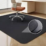 Lemostaar Office Chair Mat for Hardwood Floor: 53"x45" Large Black Rolling Chair Mat for Hard Wood and Tile Floor, Anti-Slip Heavy Duty Floor Protector Mat