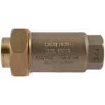 Cash Acme 3/4 Inch BF1 Dual Check Valve with Female Unions, Brass Plumbing Fitting, BF13434