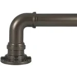 Decopolitan 18-36" Industrial Adjustable Curtain Rod, Dark Bronze