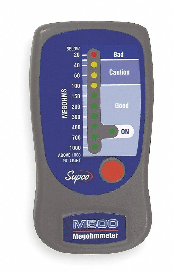 Supco M500 Megohmmeter Insulation Tester with LED Display