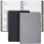 2-Pack Spiral Password Keeper Book with Alphabetical Tabs, Password Notebook for