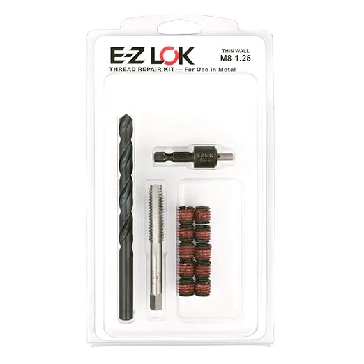 E-Z Lok Thread Repair Kit for Metal - Thin Wall - M8-1.25 x 7/16-14 - EZ-310-M8