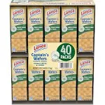 Lance Captain's Wafers Sandwich Crackers, Cream Cheese & Chives, 40 Packs - 40 packs, 55 oz