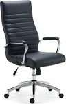 Staples Bentura Ergonomic Bonded Leather Swivel Managers Chair, Black