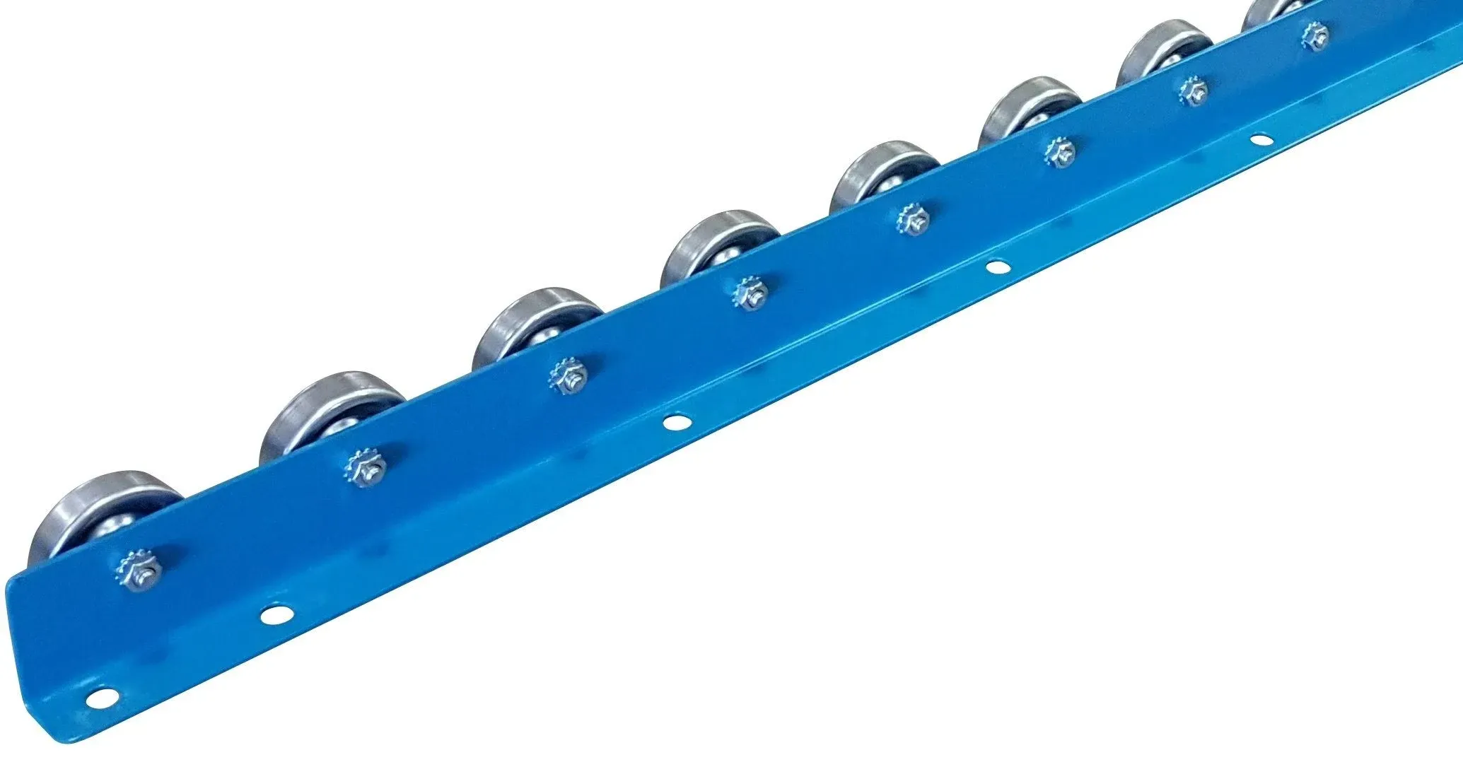 Lavex 60" Conveyor Flow Rail with Steel Skate Wheels - 1000 lb. Capacity