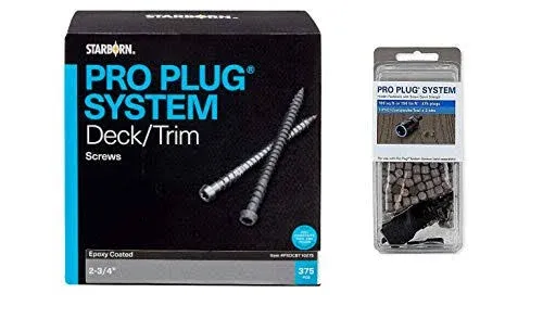 Pro Plug System Pro Plug System Pebble Grey, Combo Kit, 375 Plugs and 375 Epoxy Screws and PVC Tool for 100 sq ft