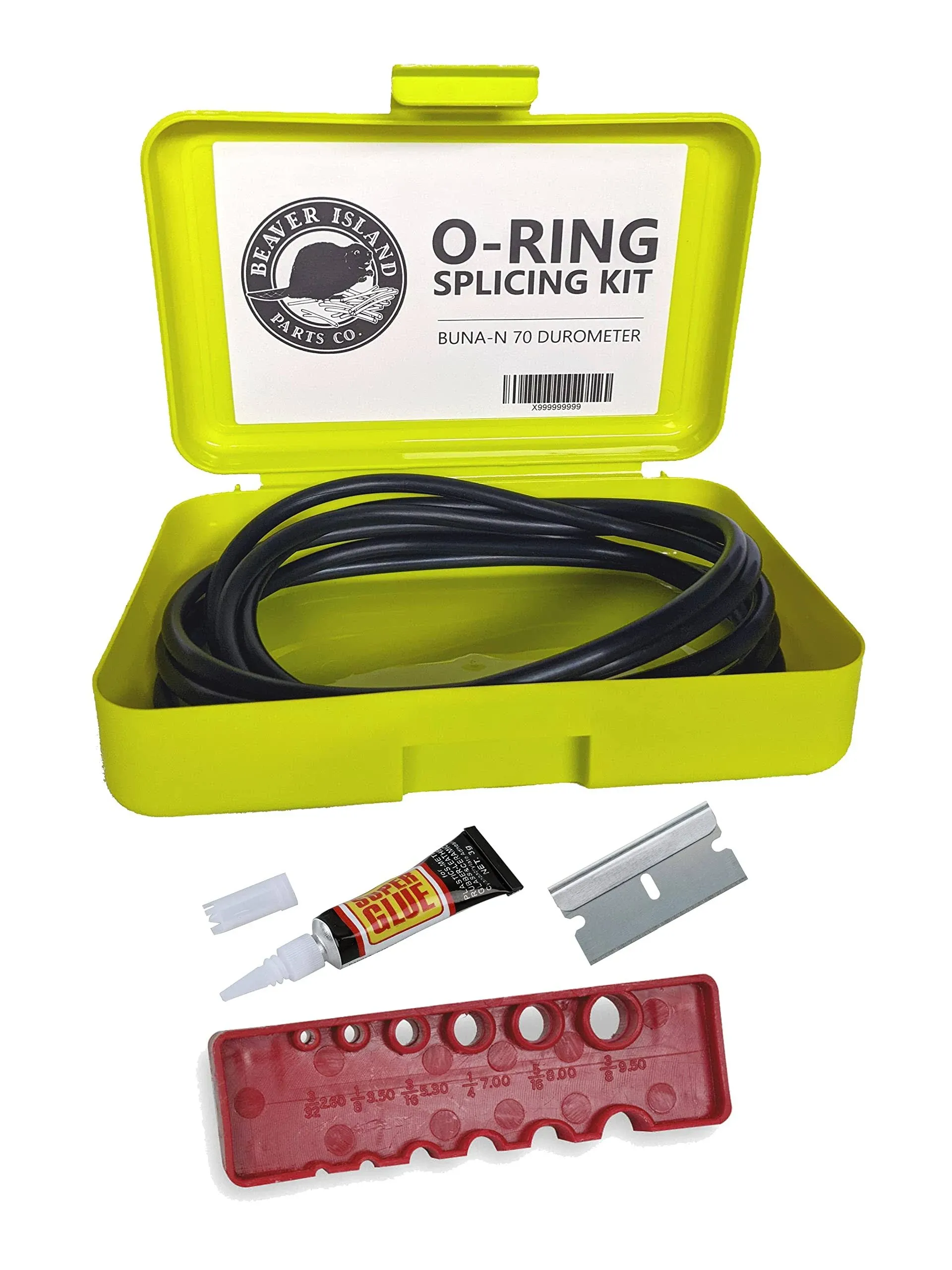 Buna-N O-Ring Splicing Kit, 70A Durometer, Black (3/16" (.210") 12 Feet Length)