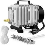 Deluxe Air Pump Simple  with Adjustable Air Flow Outlets for Aquariums, Hydropon