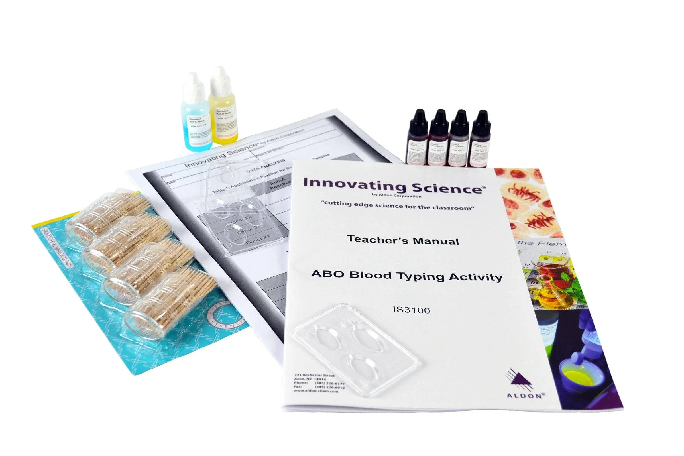 Innovating Science ABO Blood Typing Kit, IS3100 (Simulated Blood)