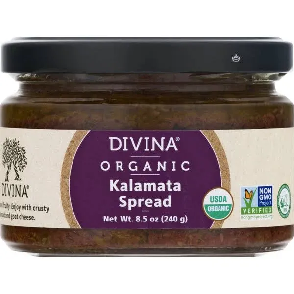 Divina Organic Kalamata Olive Spread, 8.5 Ounce