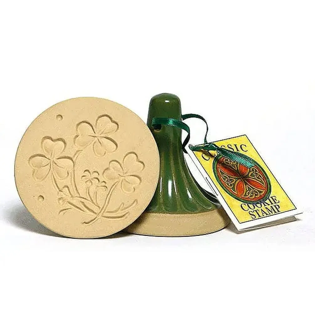 Brown Bag Shamrocks Cookie Stamp - British Isle Series, Size: Small