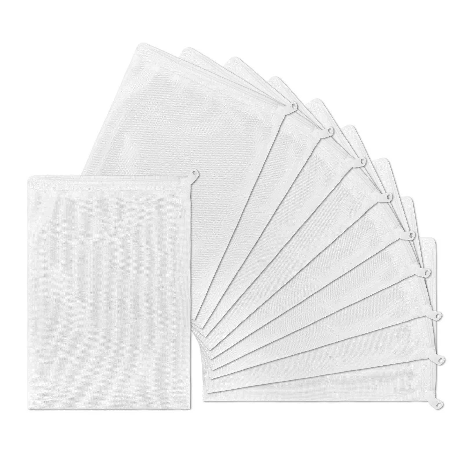 Media Bags for Aquarium - Extra Fine Mesh Bag - 10 PCS Fine Mesh Reusable Nylon Net Filter Bags with Plastic Zipper for Extra Fine Resins Filter, 7.9 x 5.5 Inch