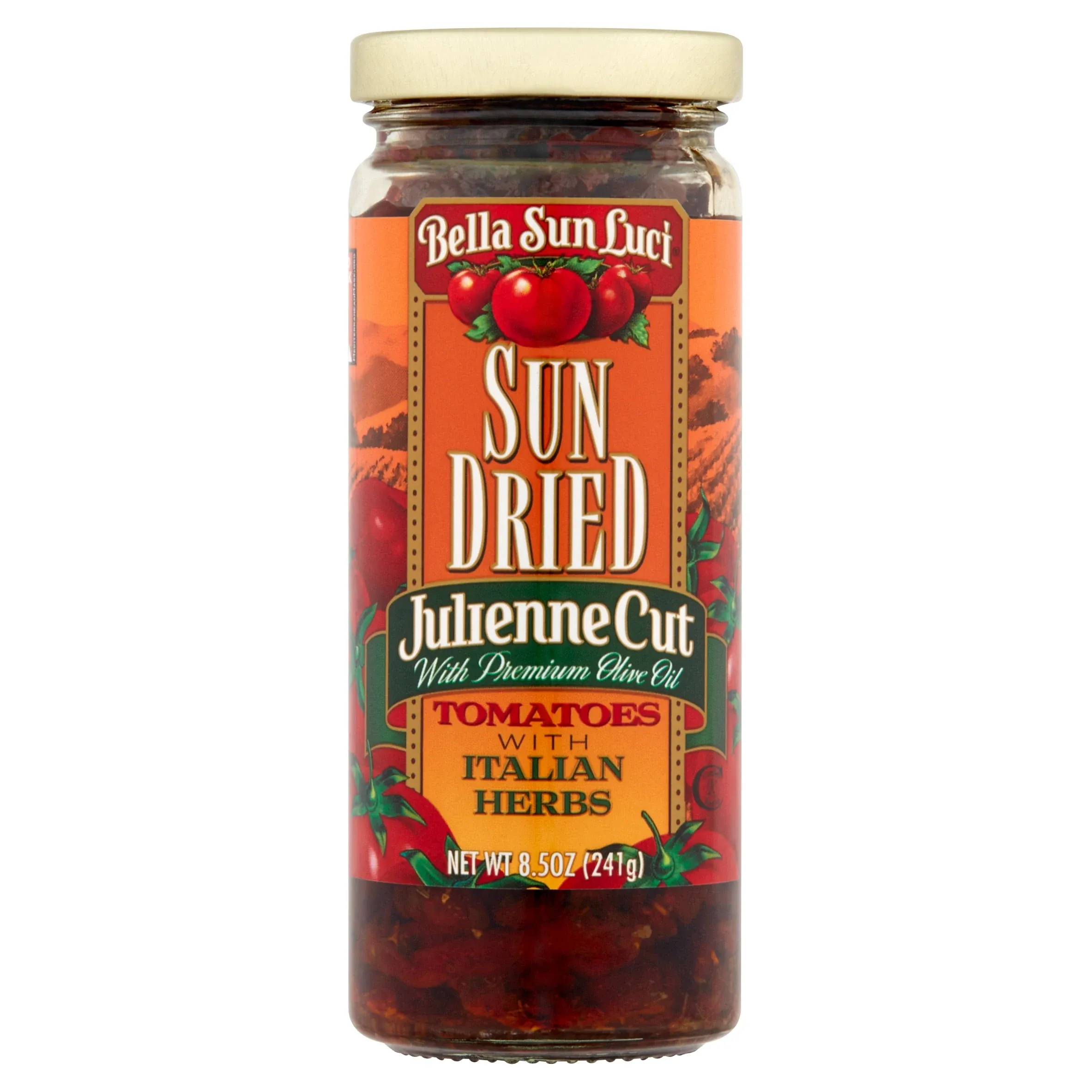 Bella Sun Luci Tomatoes, with Italian Herbs, Julienne Cut - 8.5 oz