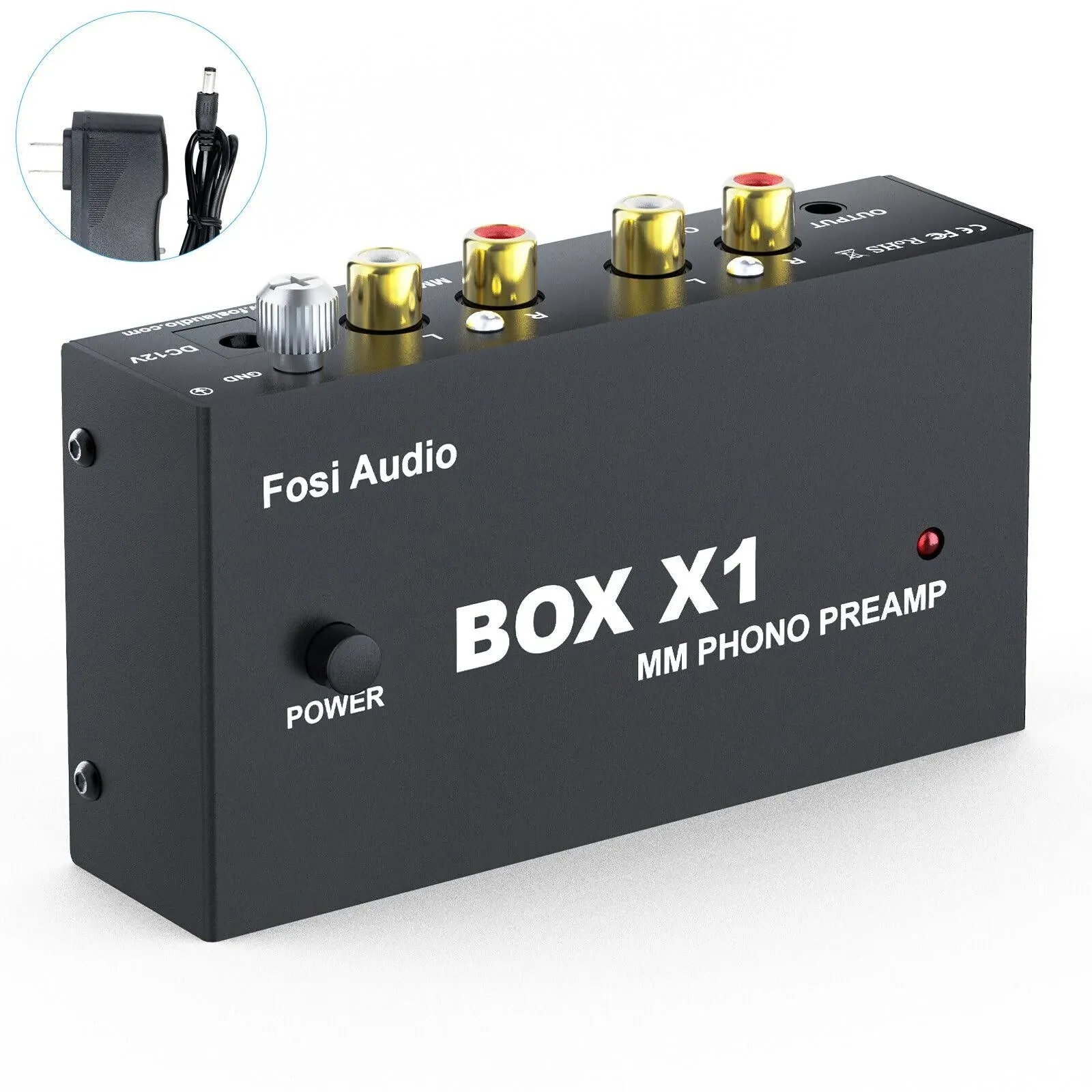 Fosi Audio Box X1 Phono Preamp for MM Turntable Mini Stereo Audio Hi-Fi Phonograph and Record Player