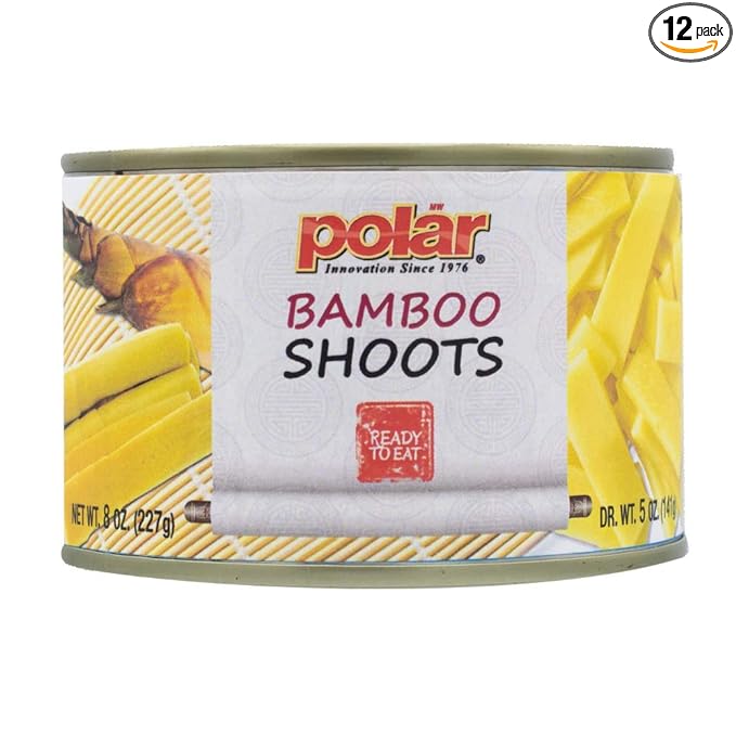 MW Polar Canned Vegetables, Sliced Bamboo Shoots, 8 Oz (Pack Of 12)