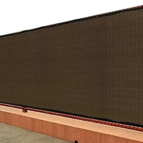 Upgrade Privacy Screen 4 x 50 Fence Shade Cover with Brass Grommets Heavy Duty Perfect for Outdoor Back Yard, Brown