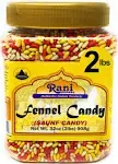 Rani Sugar Coated Fennel Candy 2lbs (32oz) 908g Bulk, PET Jar ~ Indian After Meal Digestive Treat | Vegan | Gluten Friendly | NON-GMO | Kosher | Indian Origin